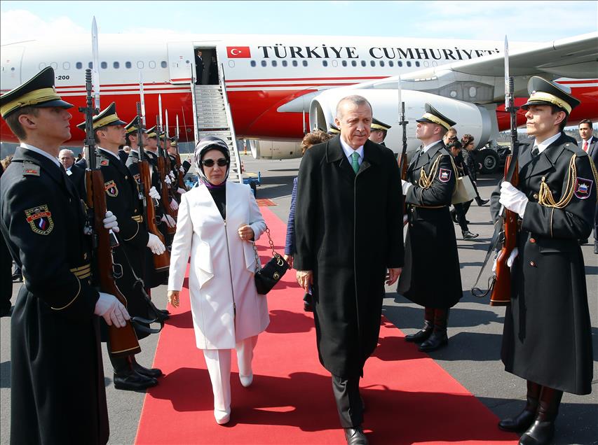 Cumhurbaşkanı Erdoğan Slovenya'ya geldi