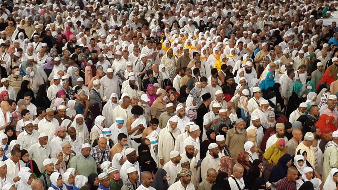 Muslims circumambulating the Kaaba, in Mecca during the Umrah