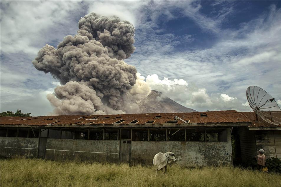 Mount Sinabung Eruption in Indonesia