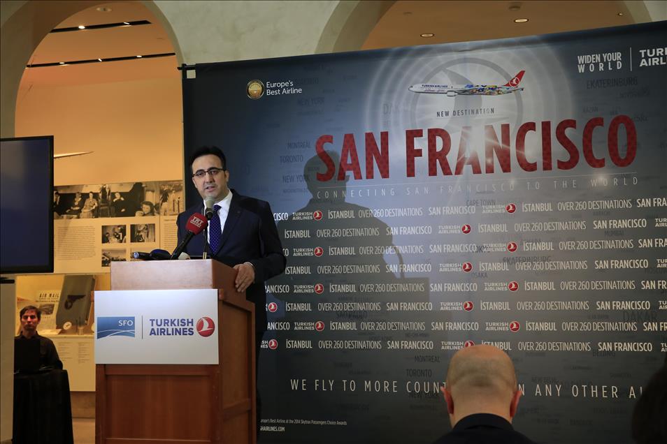 San Francisco Havaalanında THY İçin Tören Düzenlendi