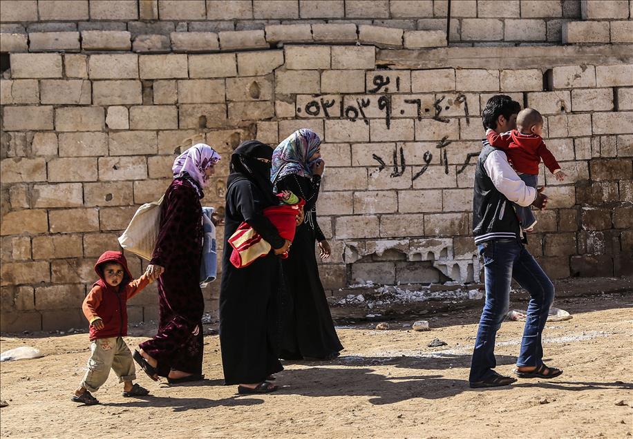 Syrian refugees at Atmeh camp in Idlib