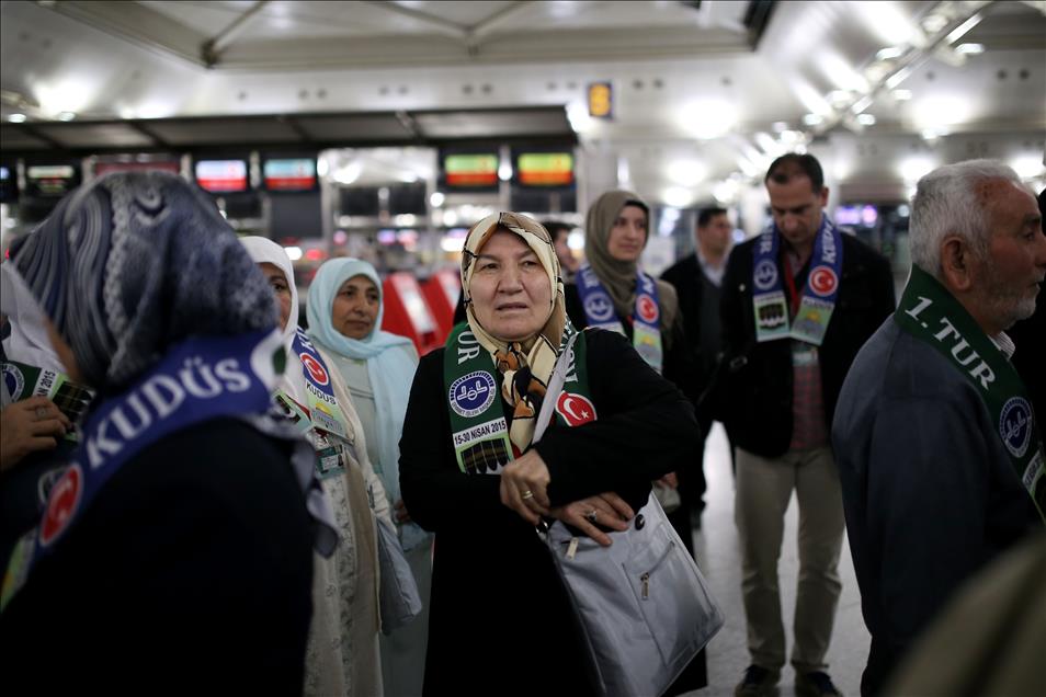 Kudüs bağlantılı umreye gidecek kafile yola çıktı