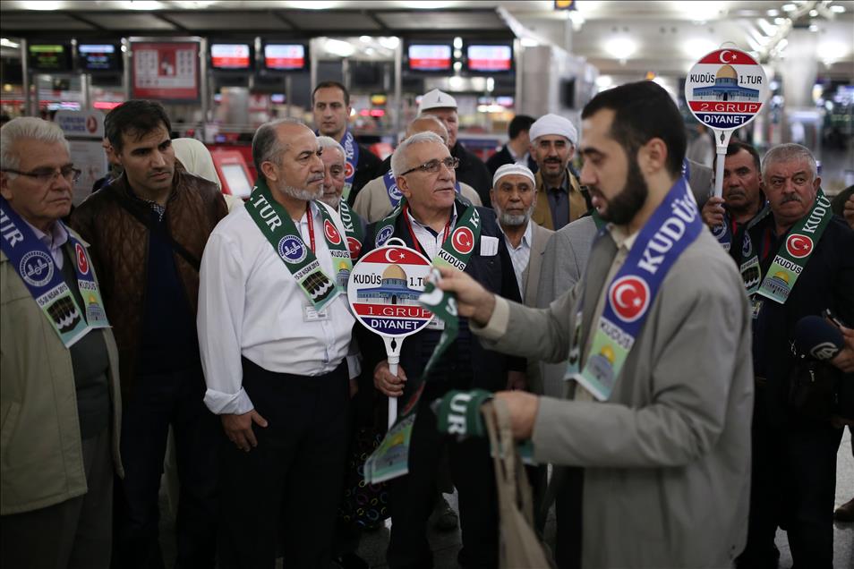Kudüs bağlantılı umreye gidecek kafile yola çıktı