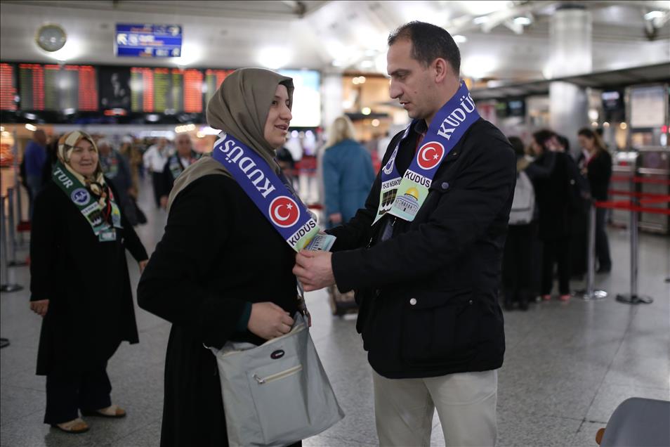 Kudüs bağlantılı umreye gidecek kafile yola çıktı