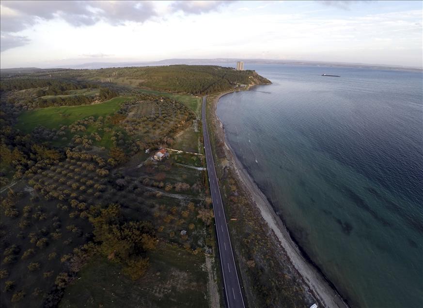 Aerial view of Gallipoli National Park