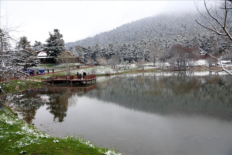 Bolu'da kar yağışı