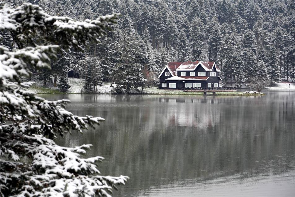 Bolu'da kar yağışı