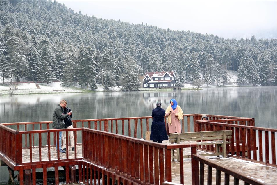 Bolu'da kar yağışı