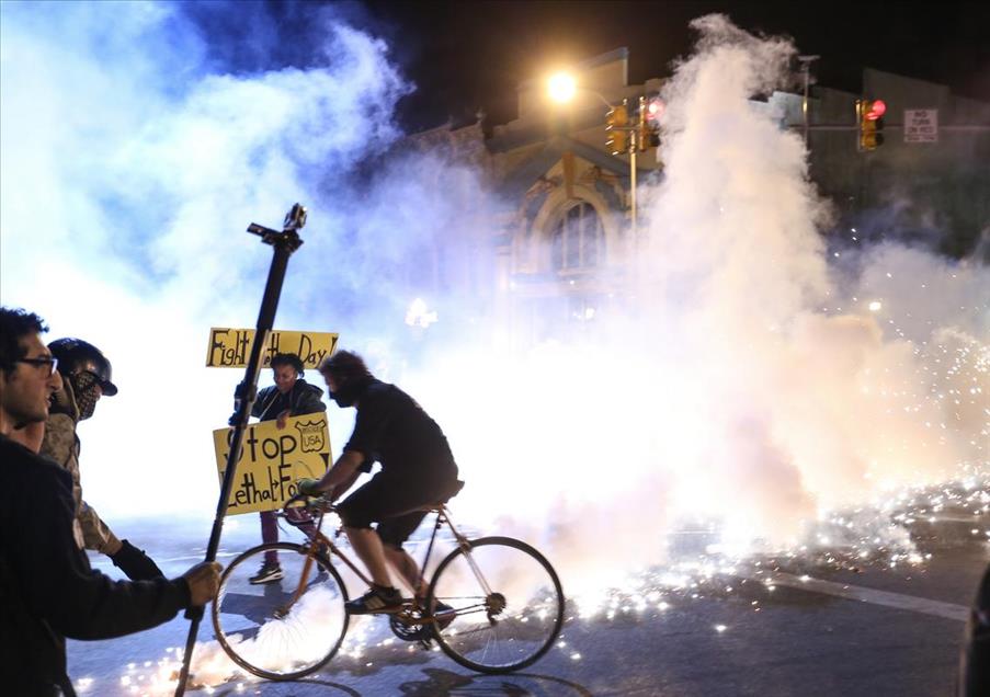 Protest in Baltimore over death of Freddie Gray