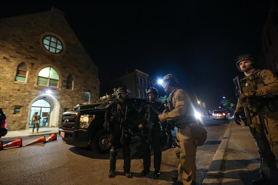 Protest in Baltimore over death of Freddie Gray