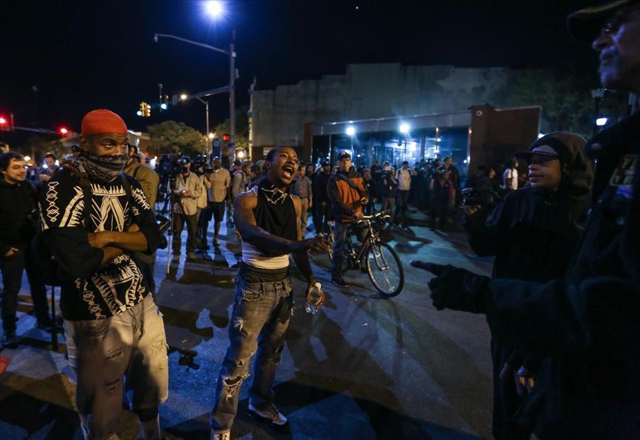 Protest in Baltimore over death of Freddie Gray