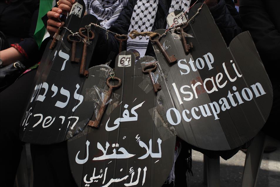 Palestinians hit streets to mark Nakba anniversary