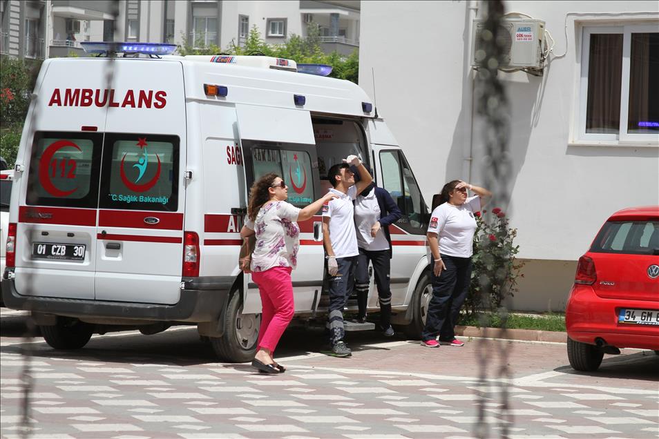 Adana'da apartmanda yangın