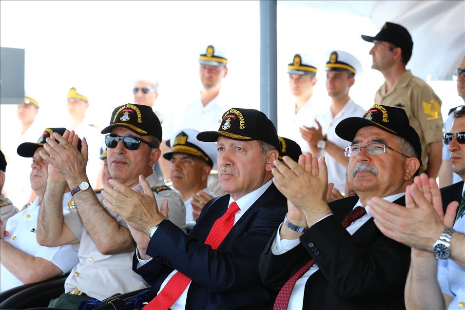 Cumhurbaşkanı Erdoğan TCG Salihreis Fırkateyni'nde