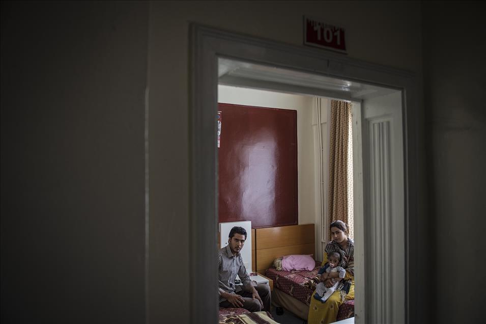 Savaştan kaçan sığınmacıların evi "oteller"