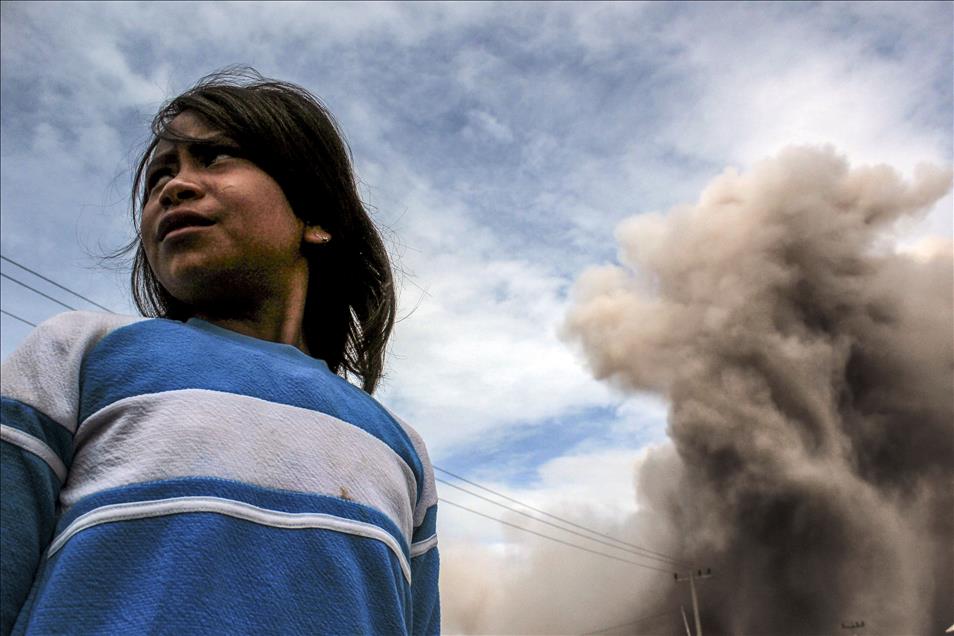 Mount Sinabung Eruption in Indonesia