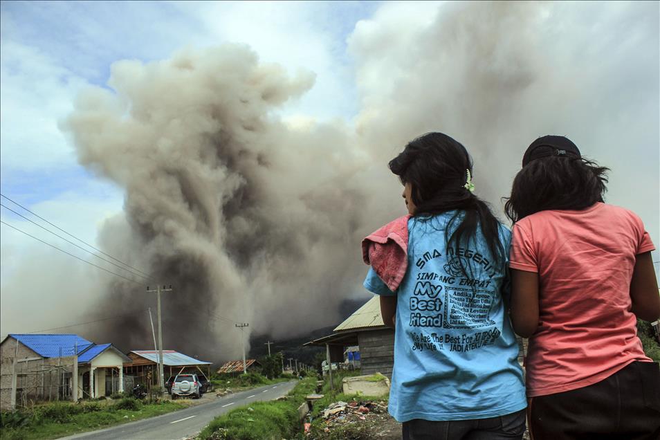 Mount Sinabung Eruption in Indonesia