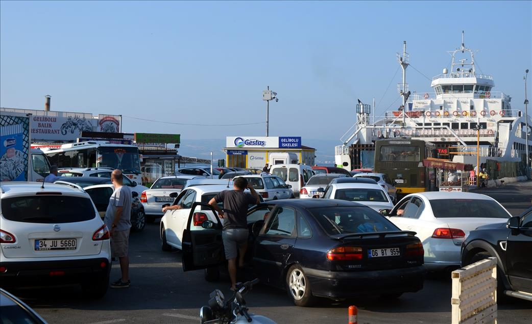 Çanakkale'de bayram trafiği yoğunluğu