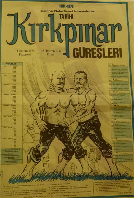 Kırkpınar Güreşleri'nin eski afişleri