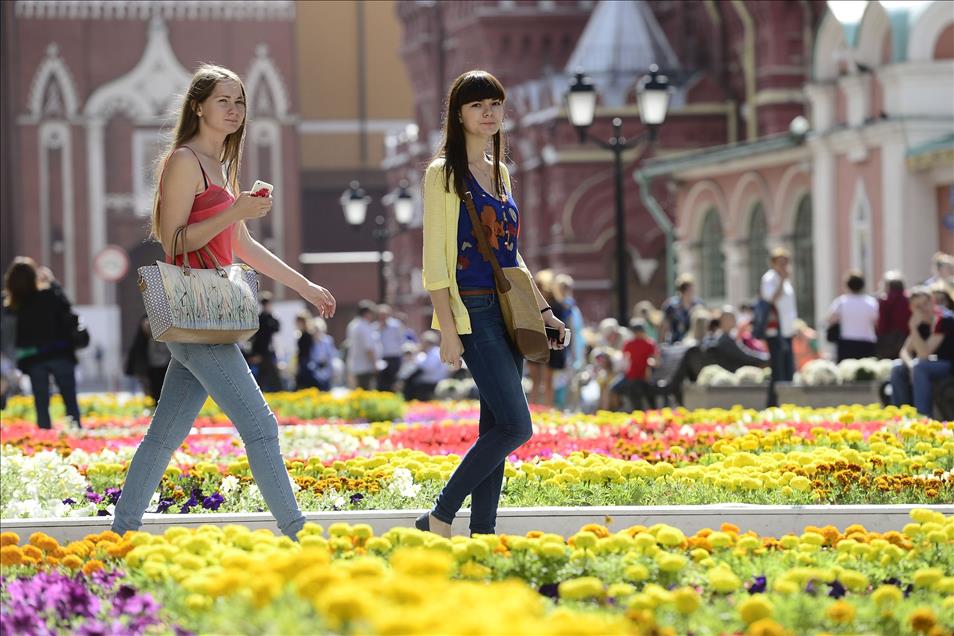 Moskova'da çiçek festivali