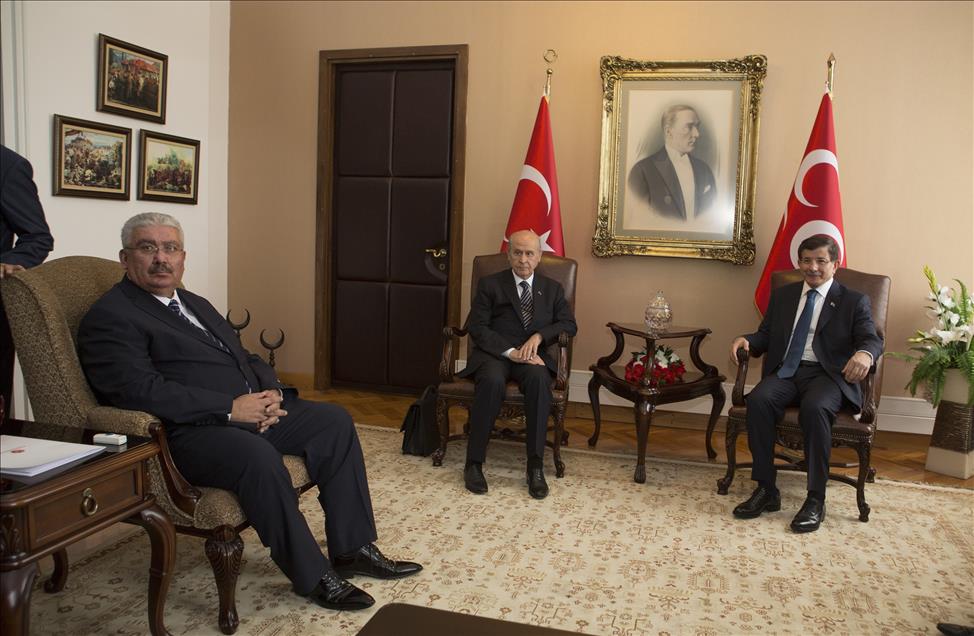 Davutoğlu - Bahçeli görüşmesi