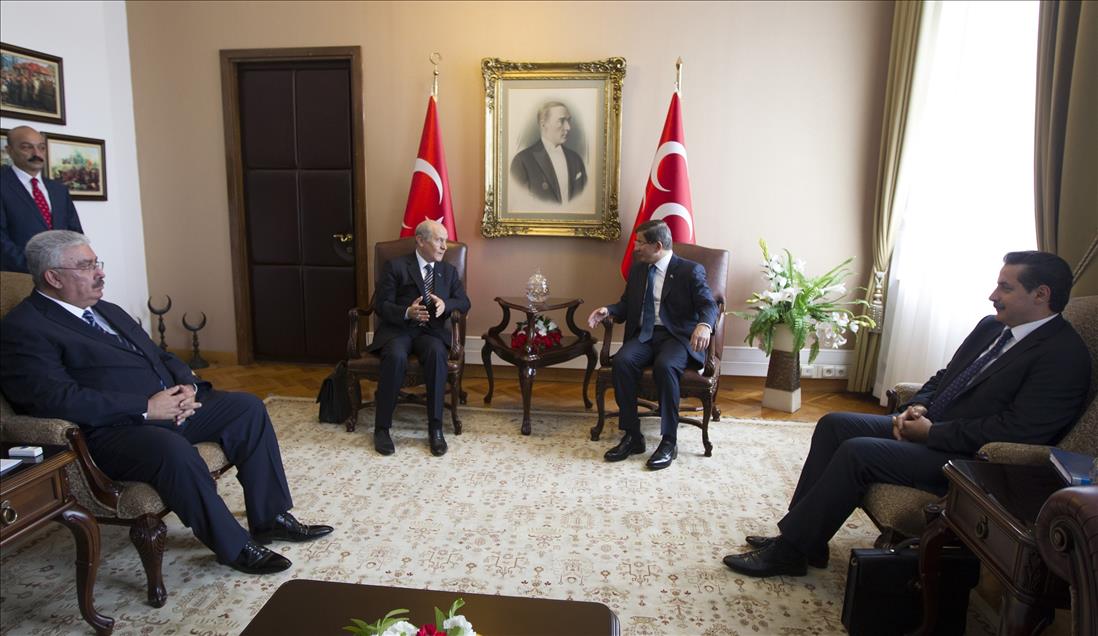 Davutoğlu - Bahçeli görüşmesi
