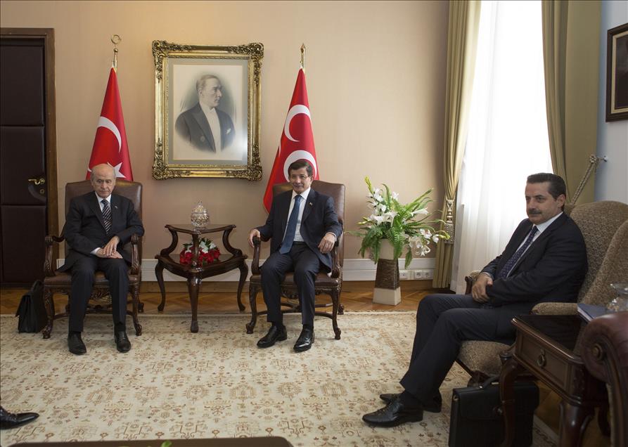 Davutoğlu - Bahçeli görüşmesi