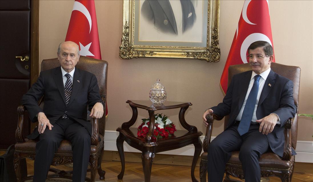 Davutoğlu - Bahçeli görüşmesi