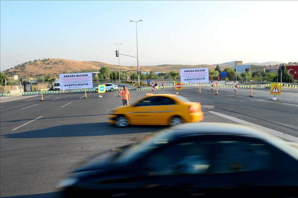 Ankara Bulvarı trafiğe kapatıldı