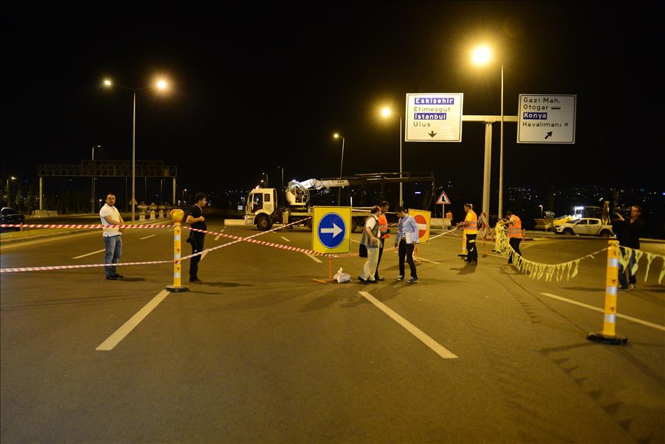 Ankara Bulvarı trafiğe kapatıldı