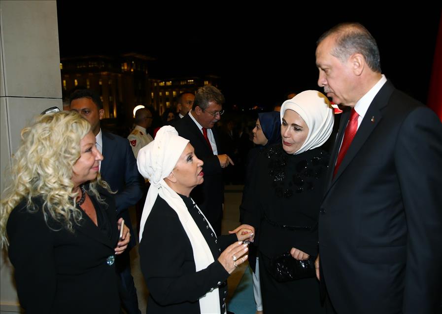 "Başkomutan" sıfatıyla Cumhurbaşkanlığı Külliyesinde ilk resepsiyon