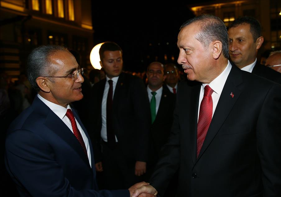 "Başkomutan" sıfatıyla Cumhurbaşkanlığı Külliyesinde ilk resepsiyon