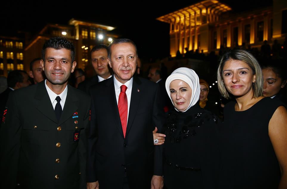 "Başkomutan" sıfatıyla Cumhurbaşkanlığı Külliyesinde ilk resepsiyon