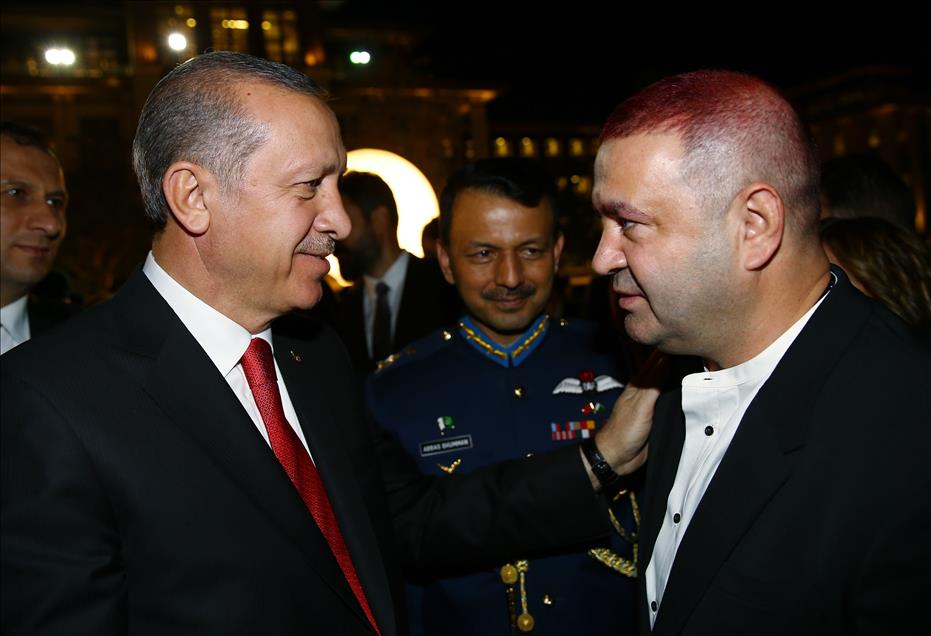 "Başkomutan" sıfatıyla Cumhurbaşkanlığı Külliyesinde ilk resepsiyon