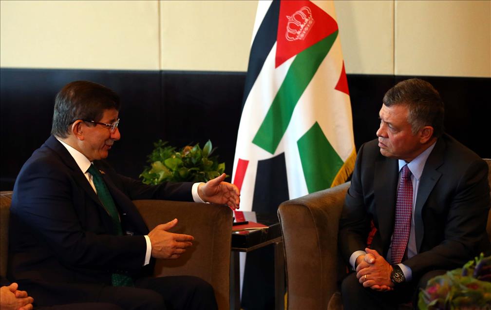 Başbakan Davutoğlu, Ürdün Kralı 2. Abdullah ile görüştü