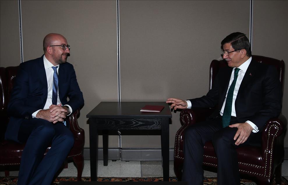 Başbakan Ahmet Davutoğlu - Belçika Başbakanı Charles Michel