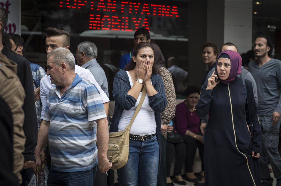 Başkentte otobüs durağında facia