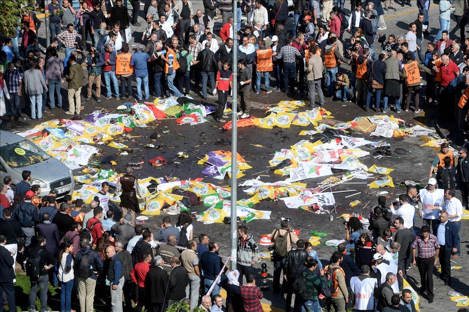 Explosion close to Ankara's main train station