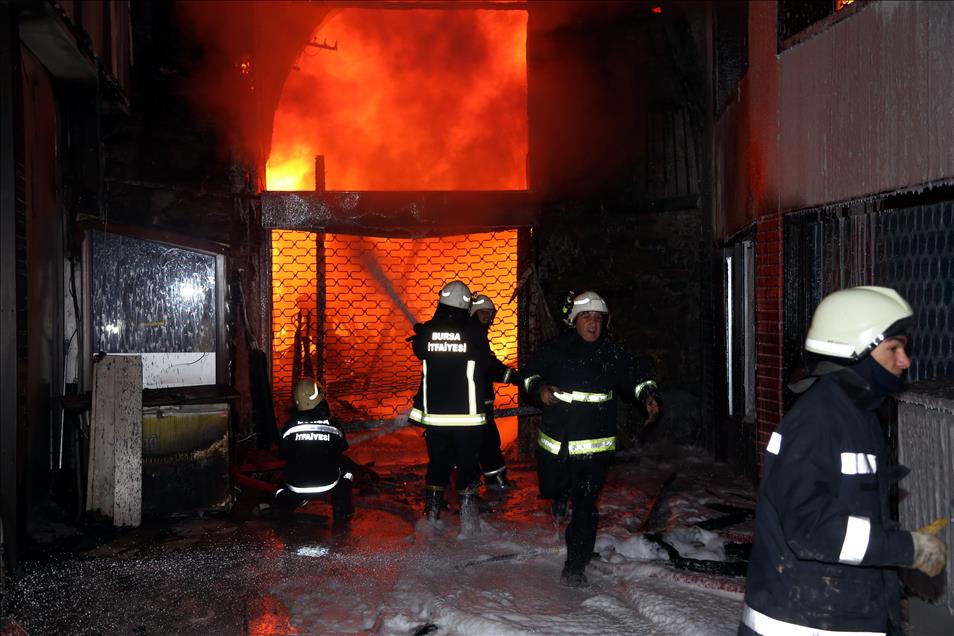 Bursa Kapalı Çarşı'da yangın