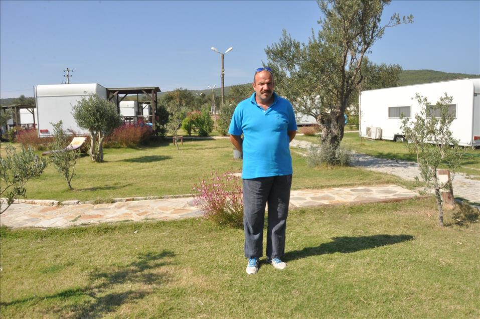 Bina yapamayınca oteli karavanlardan kurdu