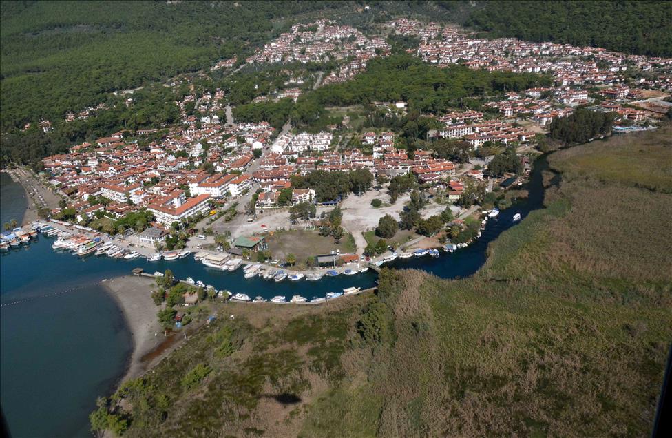 Muğla'nın doğal güzellikleri havadan görüntülendi