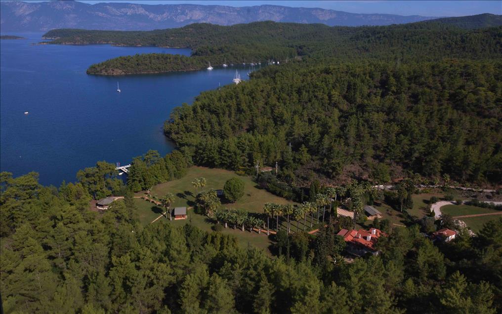 Muğla'nın doğal güzellikleri havadan görüntülendi