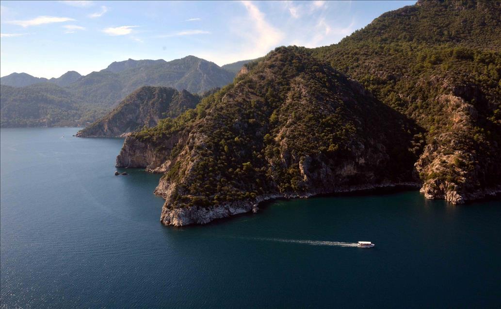 Muğla'nın doğal güzellikleri havadan görüntülendi