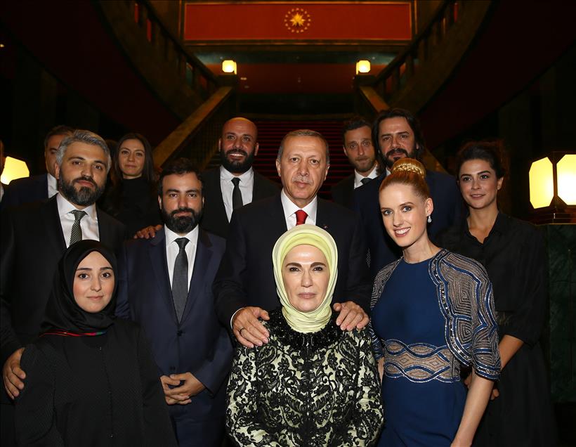 Cumhurbaşkanlığı Külliyesi'nde, 92. yıl dönümü resepsiyonu
