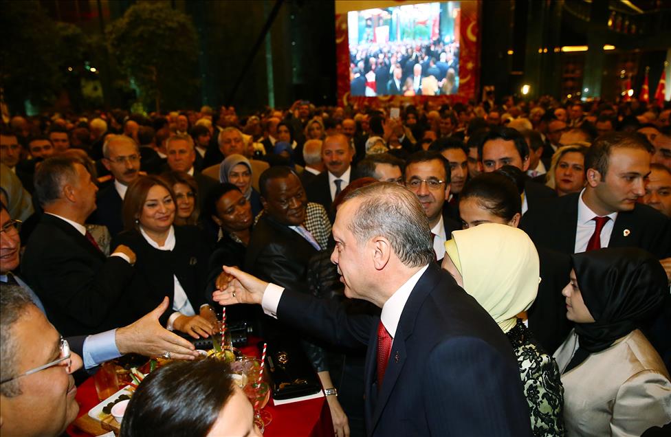 Cumhurbaşkanlığı Külliyesi'nde, 92. yıl dönümü resepsiyonu