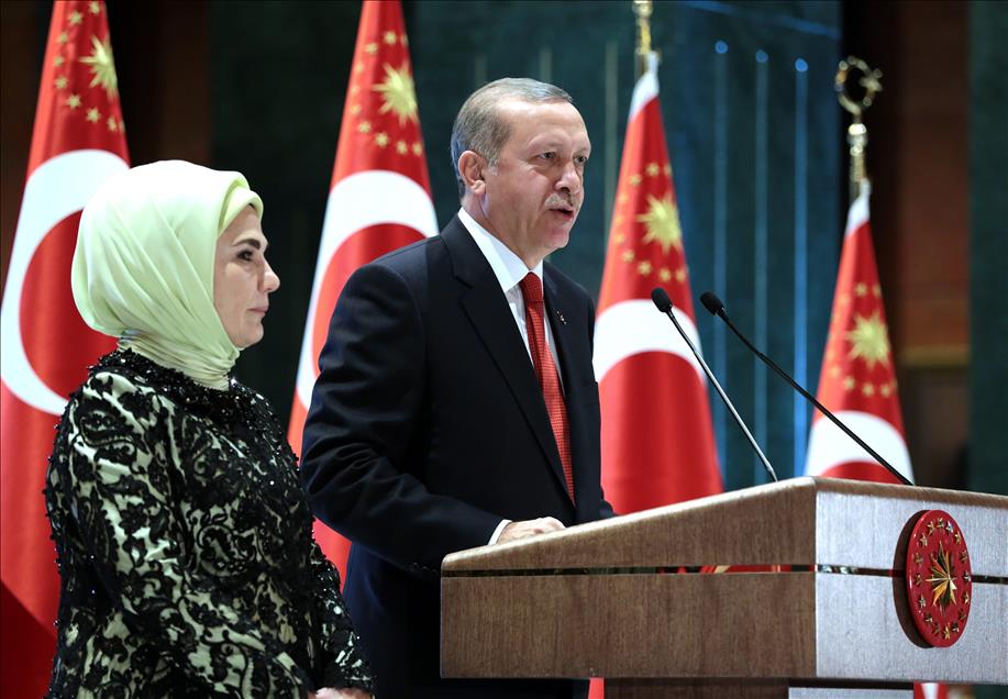 Cumhurbaşkanlığı Külliyesi'nde, 92. yıl dönümü resepsiyonu