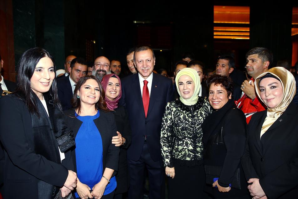 Cumhurbaşkanlığı Külliyesi'nde, 92. yıl dönümü resepsiyonu