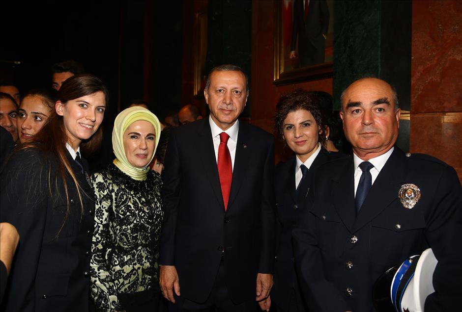 Cumhurbaşkanlığı Külliyesi'nde, 92. yıl dönümü resepsiyonu