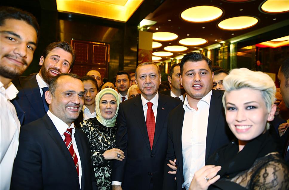 Cumhurbaşkanlığı Külliyesi'nde, 92. yıl dönümü resepsiyonu