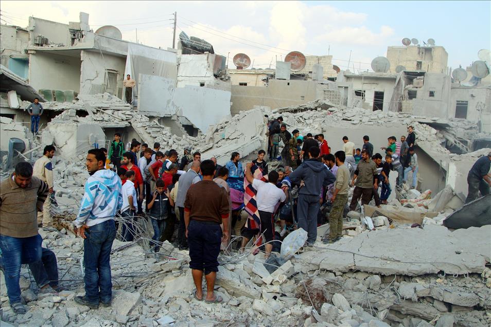 Halep'te sivil yerleşim yerine saldırı